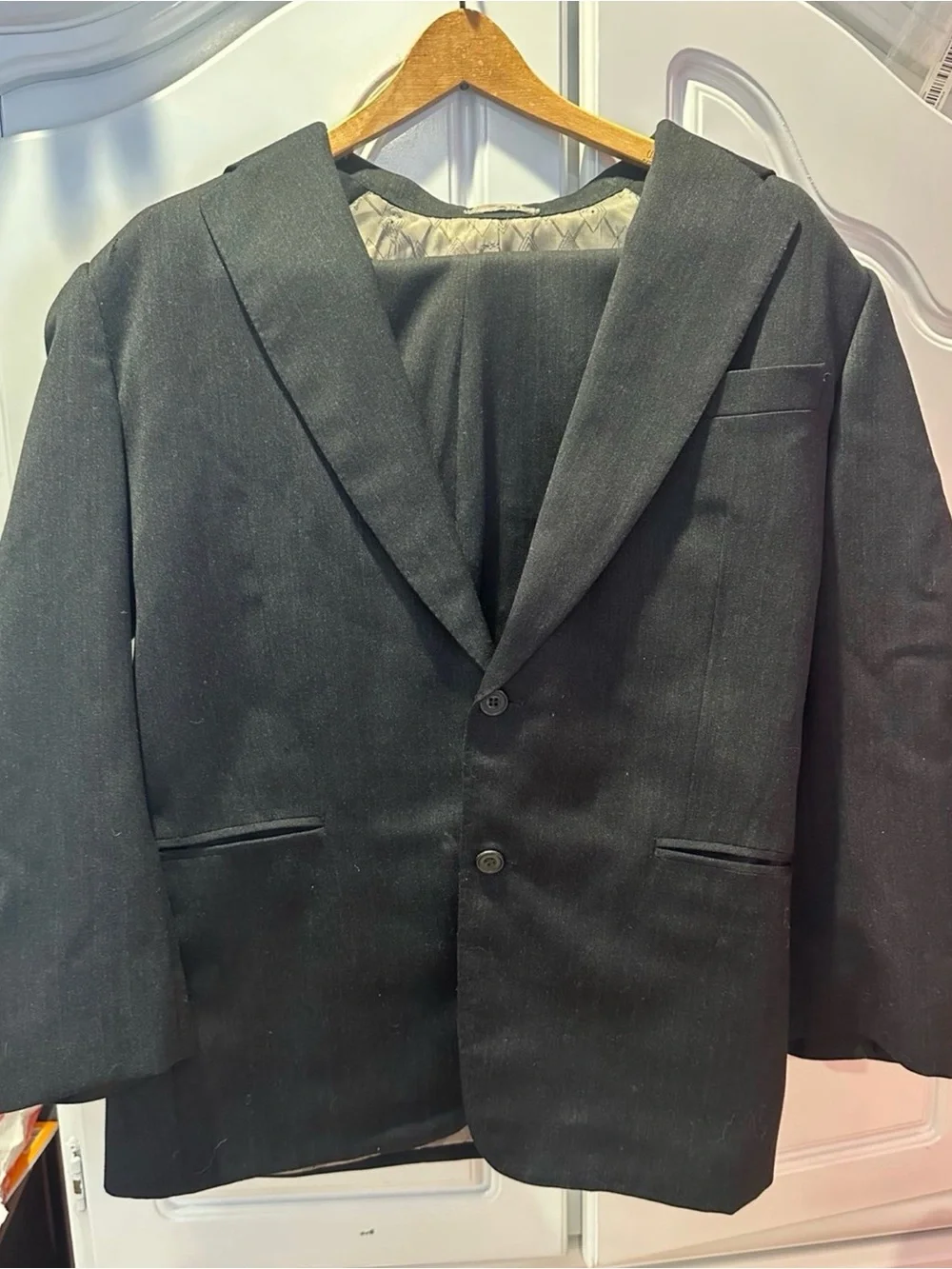 Vintage Dark Gray Two-Piece Suit – Tailored in USA by American Craftsmen